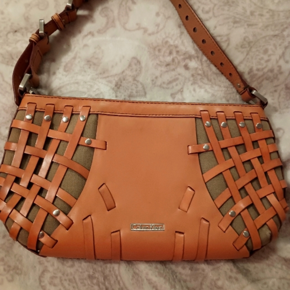 Calvin Klein Brown Leather Purse